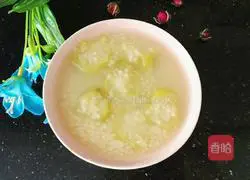 Illustration of how to make loofah and millet porridge 9