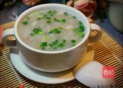 Illustration of how to make boneless meat and radish porridge 8