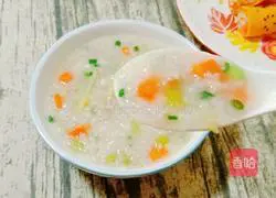 Illustration of how to make seasonal vegetable minced meat porridge 14