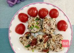 Illustration of how to make quinoa rice balls 11