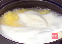 Illustration of how to make lotus root and minced meat millet porridge 7