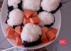 Illustration of how to make imperial rice balls 7