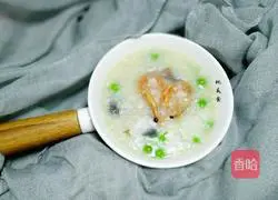 Illustration of how to make dried shrimps and egg casserole porridge 13