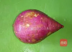 Illustration of how to make red bean and sweet potato cake 3