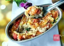 Illustrated recipe for original cheese baked rice 15