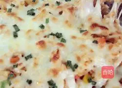 Colorful vegetable cheese Illustration of how to make baked rice 6