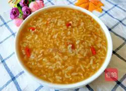 Illustration of how to make brown sugar and wolfberry glutinous rice porridge 8