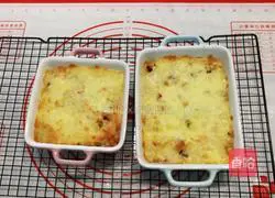Cheese Illustration of how to make baked rice 9