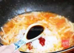 Illustration of how to make tomato and enoki mushroom risotto 13