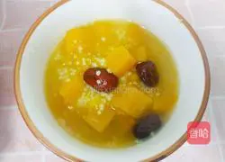 Illustration of how to make red dates, millet and pumpkin porridge 9