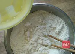 Illustration of how to make zucchini, black fungus, and egg pot stickers 1