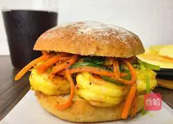 Thai Shrimp Burger Recipe Illustration 9
