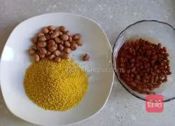 Red bean, peanut and millet porridge recipe 1