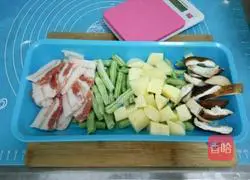 Pork belly with beans Illustration of how to make braised rice 1