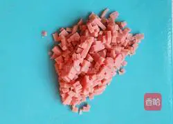 Pork floss, ham and rice balls Practice illustration 3