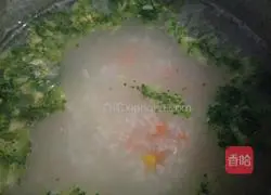 Illustration of three-color vegetable breakfast porridge 3