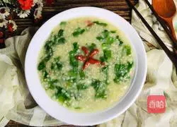 Illustration of how to make lettuce leaves and millet porridge 9