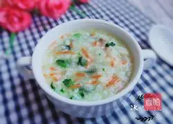Illustration of how to make vegetable rice porridge 7
