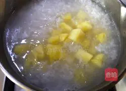 Illustration of how to make pineapple and sago porridge 7