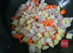 Chicken Curry Illustration of how to make rice bowl 3