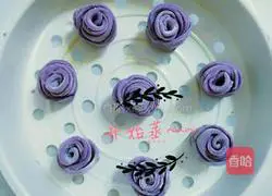 Purple Sweet Potato Rose Roll Recipe Illustration 3