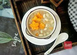 Illustration of how to make sweet potato, glutinous rice and peanut porridge 12