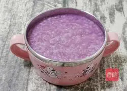 Illustration of how to make purple sweet potato and yam porridge (baby food supplement) 7