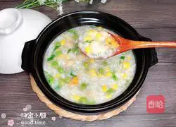 Illustration of how to make scallop pastoral casserole porridge 17