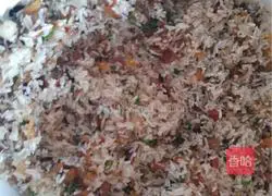 Illustration of how to make baked rice with pitcher plants 2