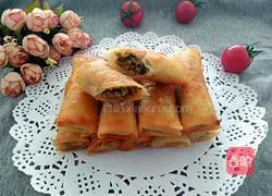 Illustration of how to make fennel and egg spring rolls 1