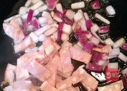 Illustration of how to make bacon and cheese baked rice 7