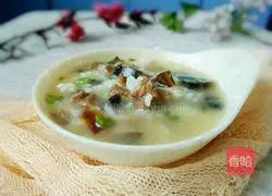 Illustration of how to make preserved egg and lean meat porridge 9