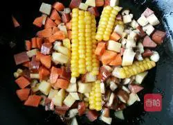 Illustration of how to make braised mushroom rice 5