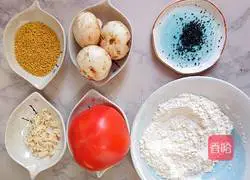 Illustration of how to make tomato and mushroom pearl noodles 1