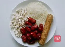 Illustration of how to make Poria porridge 1
