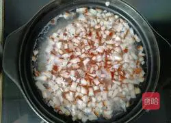 Illustration of how to make shrimp and mushroom casserole porridge 5