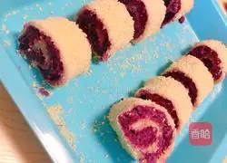 Illustration of how to make purple sweet potato glutinous rice rolls 8