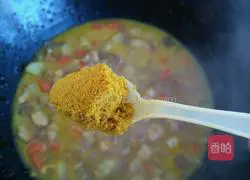 Illustration of how to make curry chicken and dolphin rice balls 14