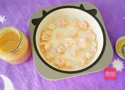 Illustration of how to make nutritious rice cereal with shrimp balls (baby food supplement) 11