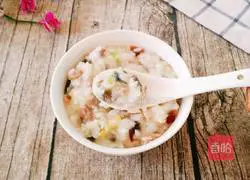 Illustration of how to make preserved egg and lean meat porridge 12