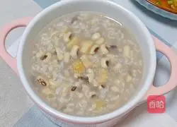 Illustration of how to make rice, brown rice and eyebrow bean porridge 10