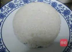 Korean squid cap Illustration of how to pour rice 9