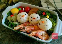 Chicken Rice Ball Bento Box Recipe Illustration 11