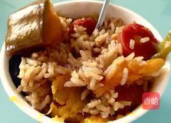 Vegetarian Pumpkin Braised Rice Recipe Illustration 12