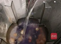 Illustration of how to make purple sweet potato and peanut rice paste 9