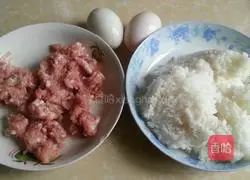 Illustration of how to make rice burgers 1