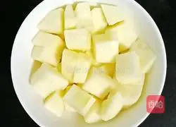 Illustration of how to make apple oatmeal paste (baby food supplement) 2