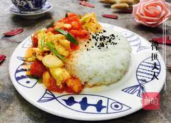 Illustration of how to make fried tomato and egg rice bowl 11