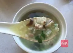 Illustration of how to make preserved egg and lean meat porridge 8