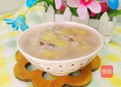 Illustration of how to make red bean, apple and glutinous rice porridge 9